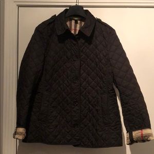 Black Burberry Quilted Jacket XL